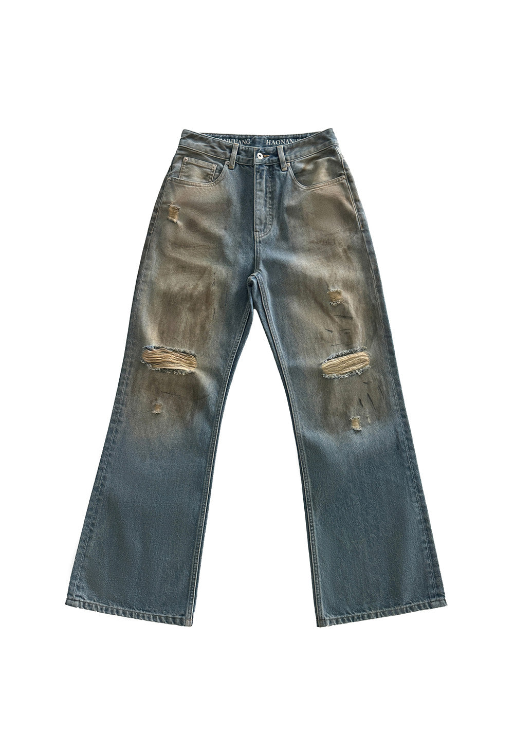 HAONANHUANG丨2021M Rework Dyed Flare Jeans - PSYLOS 1, HAONANHUANG丨2021M Rework Dyed Flare Jeans, Jeans, HAONANHUANG, PSYLOS 1